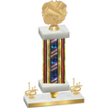 Premium Single Flag USA First Place Cheerleading Trophy