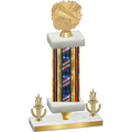 Premium Single Flag USA Victory Cheerleading Trophy