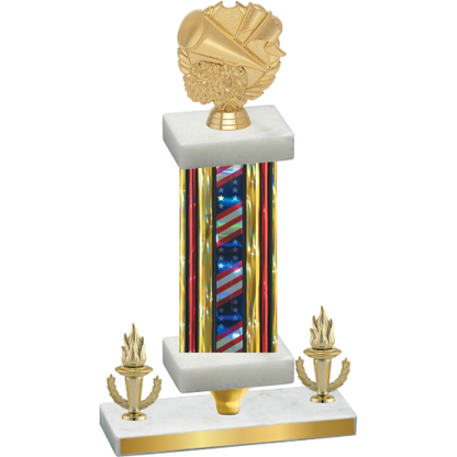 Premium Single Flag USA Victory Cheerleading Trophy