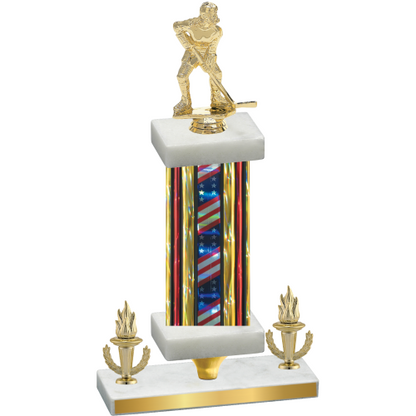 Premium Single Flag USA Victory Hockey Trophy