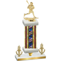 Premium Single Flag USA Victory Lacrosse Trophy