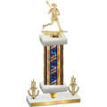 Premium Single Flag USA Victory Lacrosse Trophy