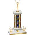 Premium Single Flag USA Second Place Victory Trophy