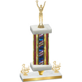 Premium Single Flag USA Third Place Victory Trophy