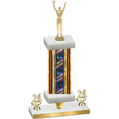Premium Single Flag USA Year Victory Trophy