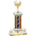 Premium Single Flag USA First Place Victory Trophy