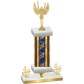 Premium Single Flag USA Fourth Place Victory Trophy