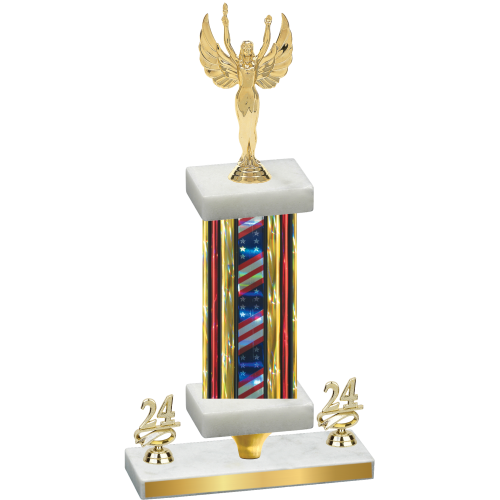 Premium Single Flag USA Year Victory Trophy