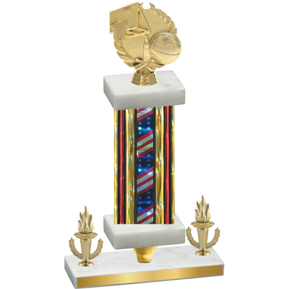 Premium Single Flag USA Victory Basketball Trophy