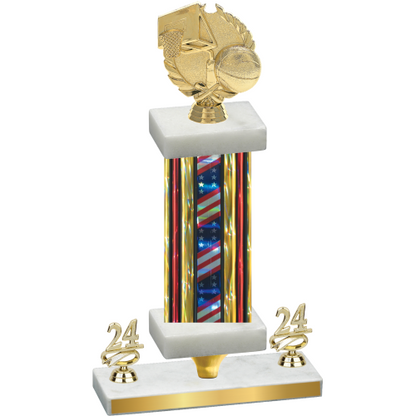 Premium Single Flag USA Year Basketball Trophy