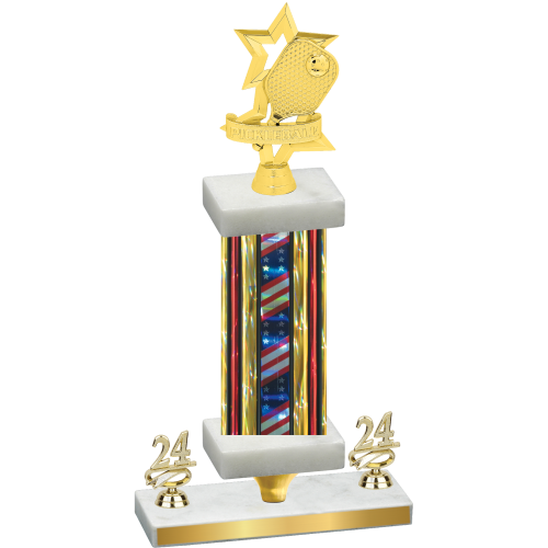 Premium Single Flag USA Year Pickleball Trophy