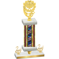 Premium Single Flag USA Second Place Pickleball Trophy