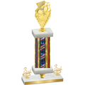 Premium Single Flag USA Third Place Pickleball Trophy