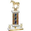 Premium Single Flag USA Year Horses Trophy