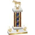 Premium Single Flag USA First Place Horses Trophy