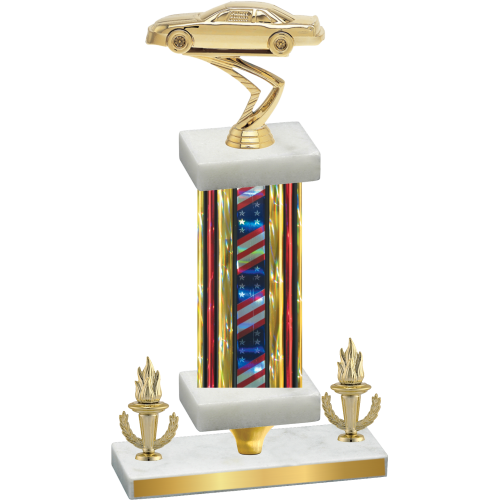 Premium Single Flag USA Victory Cars Trophy