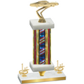 Premium Single Flag USA First Place Cars Trophy