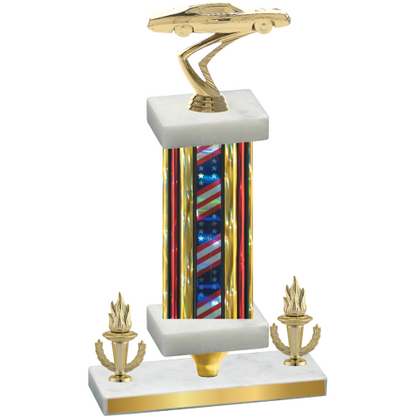 Premium Single Flag USA Victory Cars Trophy