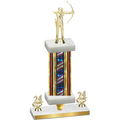Premium Single Flag USA Year Archery Trophy