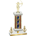Premium Single Flag USA Victory Archery Trophy