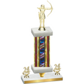 Premium Single Flag USA Year Archery Trophy