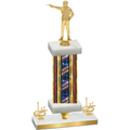 Premium Single Flag USA First Place Shooter Trophy