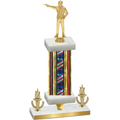 Premium Single Flag USA Victory Shooter Trophy