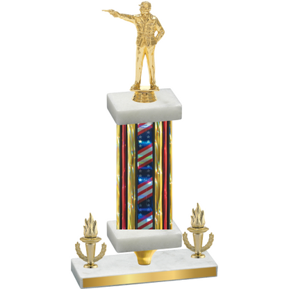 Premium Single Flag USA Victory Shooter Trophy