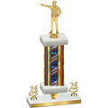 Premium Single Flag USA Year Shooter Trophy