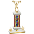 Premium Single Flag USA First Place Weights Trophy
