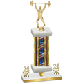 Premium Single Flag USA Year Weights Trophy