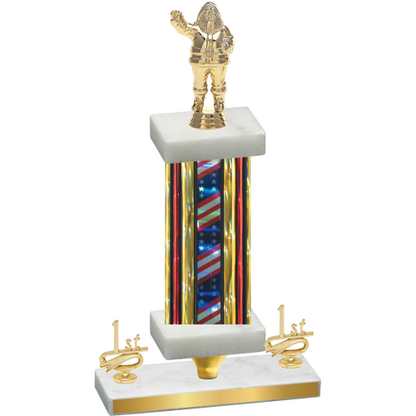 Premium Single Flag USA First Place Holiday Trophy
