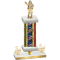 Premium Single Flag USA Third Place Holiday Trophy