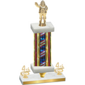 Premium Single Flag USA Fourth Place Holiday Trophy
