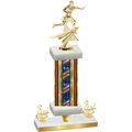 Premium Single Flag USA Third Place Flag Football Trophy
