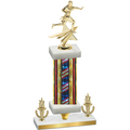 Premium Single Flag USA Victory Flag Football Trophy