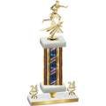 Premium Single Flag USA Year Flag Football Trophy