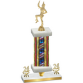 Premium Single Flag USA Year Majorette Trophy