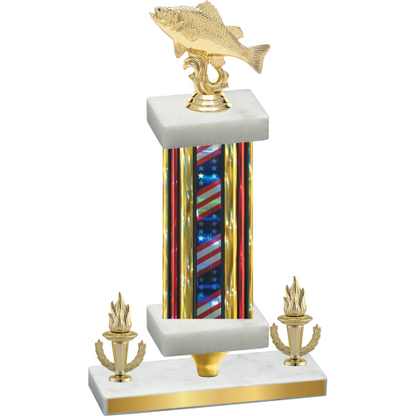 Premium Single Flag USA Victory Fishing Trophy