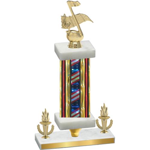 Premium Single Flag USA Victory Music Trophy