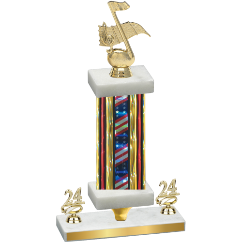Premium Single Flag USA Year Music Trophy