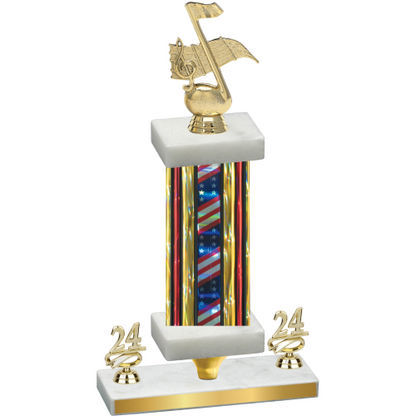 Premium Single Flag USA Year Music Trophy