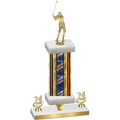 Premium Single Flag USA Year Golf Trophy