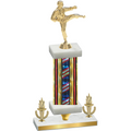 Premium Single Flag USA Victory Karate Trophy
