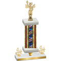 Premium Single Flag USA Fourth Place Academics Trophy