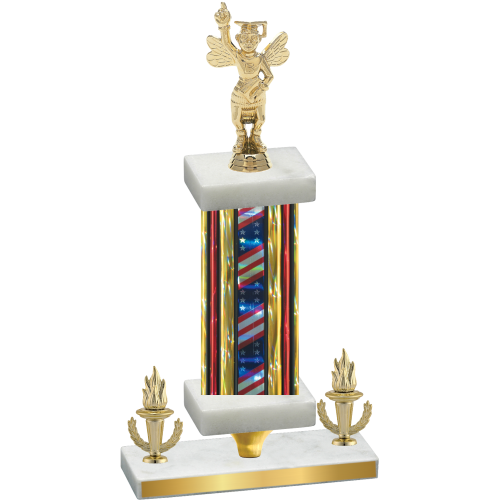 Premium Single Flag USA Victory Academics Trophy