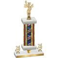 Premium Single Flag USA Year Academics Trophy