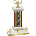 Premium Single Flag USA First Place Academics Trophy