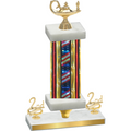 Premium Single Flag USA Second Place Academics Trophy