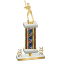 Premium Single Flag USA Year Softball Trophy